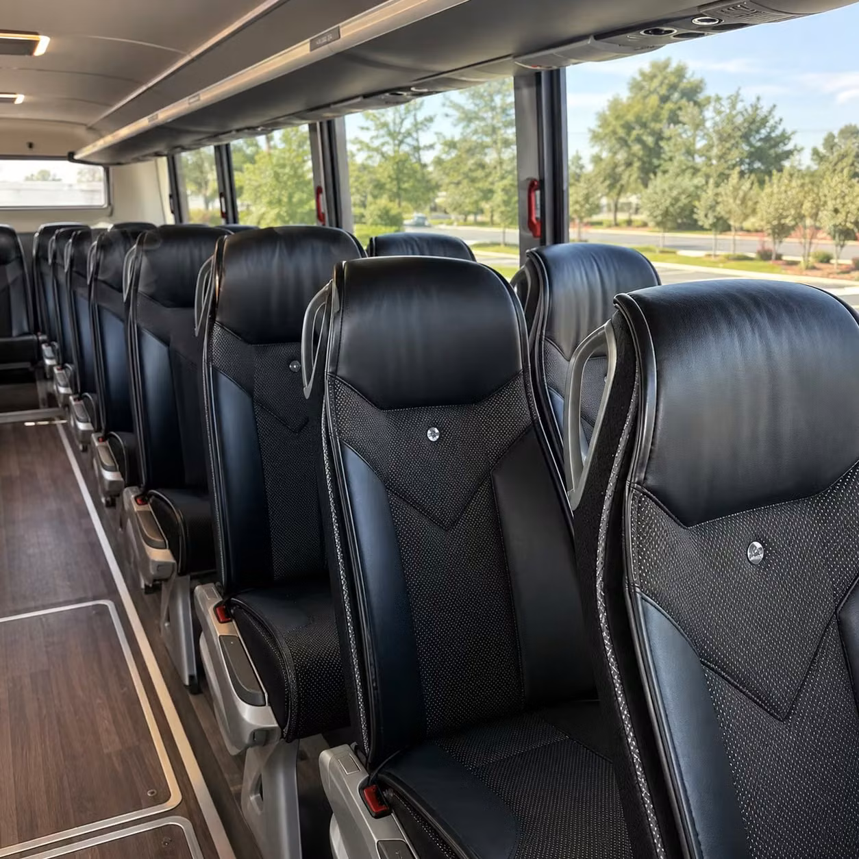 56 passenger charter bus interior
