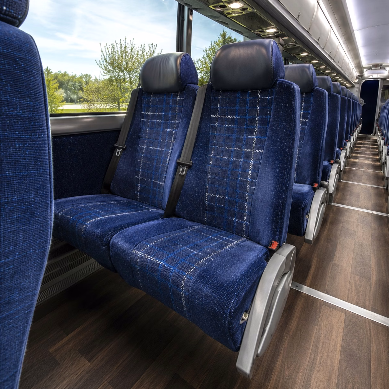 kissimmee charter bus rental interior